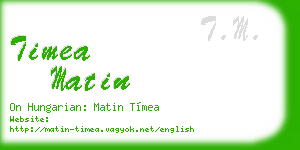 timea matin business card